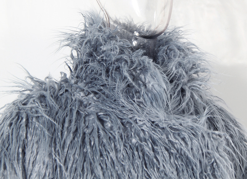 New Winter Style Fashion Woolen Faux Fur Collar Jackets Breathable Coated Fur Coat Women Winter