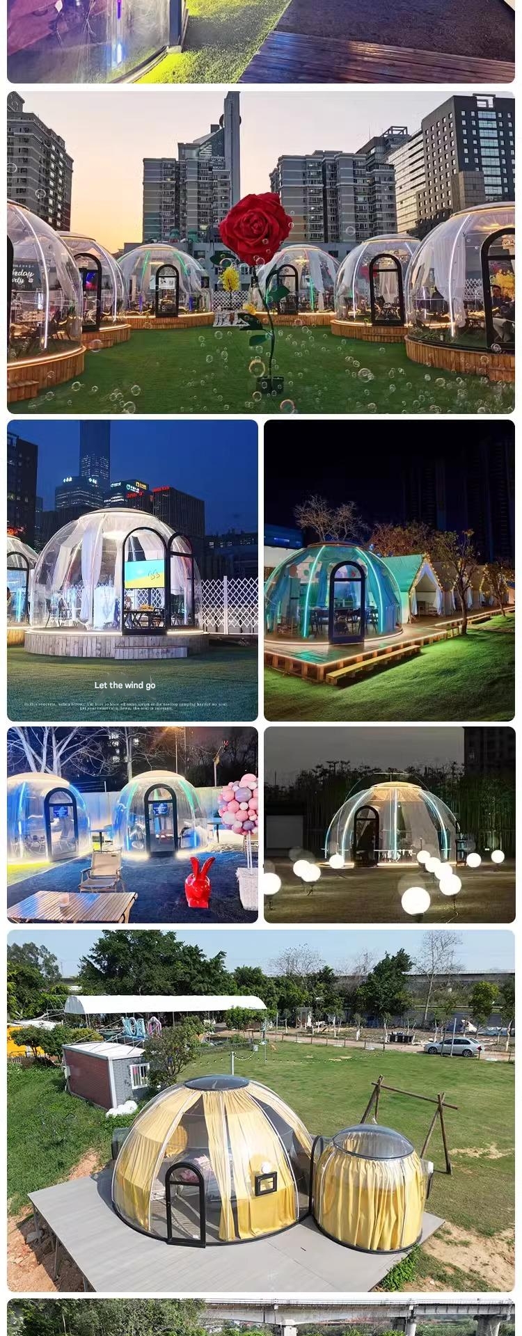 Scenic Private Dining Bubble Tent Waterproof Hotel Bubble Tents
