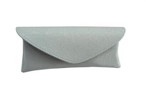 Quality Light BLue Envelope Leather Sunglasses Pouch OEM Logo Eyeglasses Case wholesale