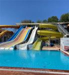Fiberglass Mat Racer Water Slide Cluster Rainbow Water Slide 6m Height
