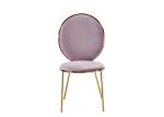Pink Concise Banquet Leather Padded Dining Chairs