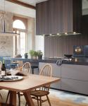 Veneer Finished Modern Style Kitchen Cabinet for Old Kitchen Renovation