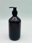 Amber Glass Bath Accessories Set Round Shape Toilet Brush Holder Hand Soap