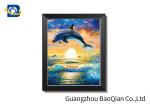 3D Wall Poster Lenticular Flip Animal Jumping Dolphins Photo / Picture Framed