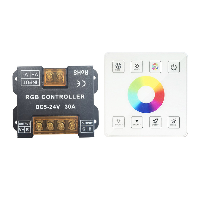 10A LED Controller Dimmer DC 12V 24V Dual Color Temperature Rf Full Touch