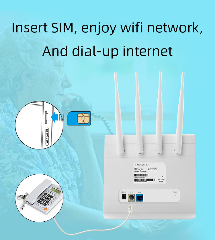 Home LTE Router Volte MT7628N Chipset 300mbps Wireless N Router