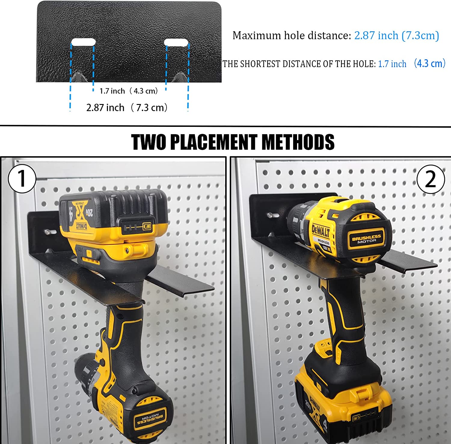 Customized Logo Tool Storage Rack for Cordless/Hand Drill in Home Garage Wall Workshop