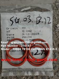 Quality 216187 O RING TEREX CUMMINS DUMP TRUCK TR50 TR60 TR100 TR70 MINING HAULER OFF HIGHWAY RIGID DUMP TRUCK MT4400AC wholesale
