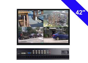 Quality Black CCTV LCD Monitor 42 Inch , 220W CCTV Security Monitor AC 100V- 240V wholesale