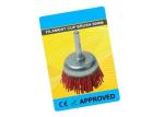 75mm Grey Abrasive Cup Nylon Drill Brush with Shank Grit 240 for Removal Rust