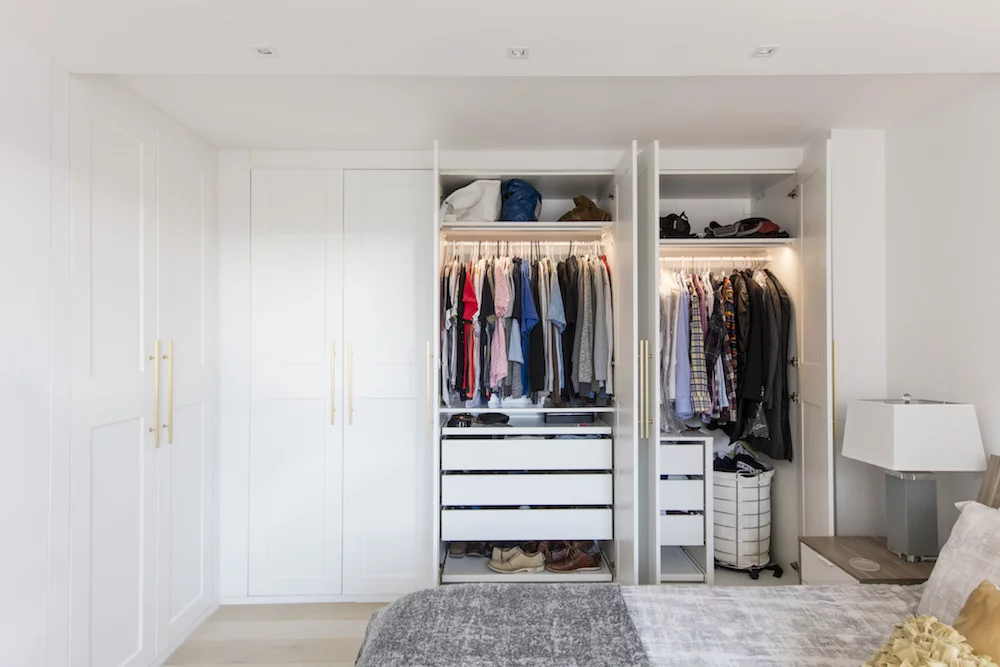 High End Wooden Children Wardrobe Cabinet Design for Custom Made Bedroom Wall Wardrobe