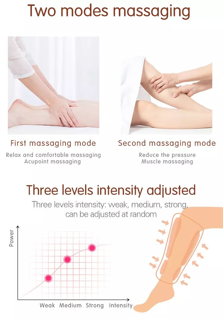 Odm Air Cordless Foot Leg Massager Circulation Pain Relief Portable Rechargeable Recovery After Training Workout Leg Massager