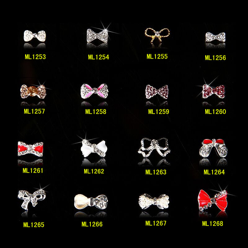 Hot NEW Wholesale Alloy Jewelry 3D Nail Art Jewelry Nail rhinestones Sticker Supplier Number ML1253-1268