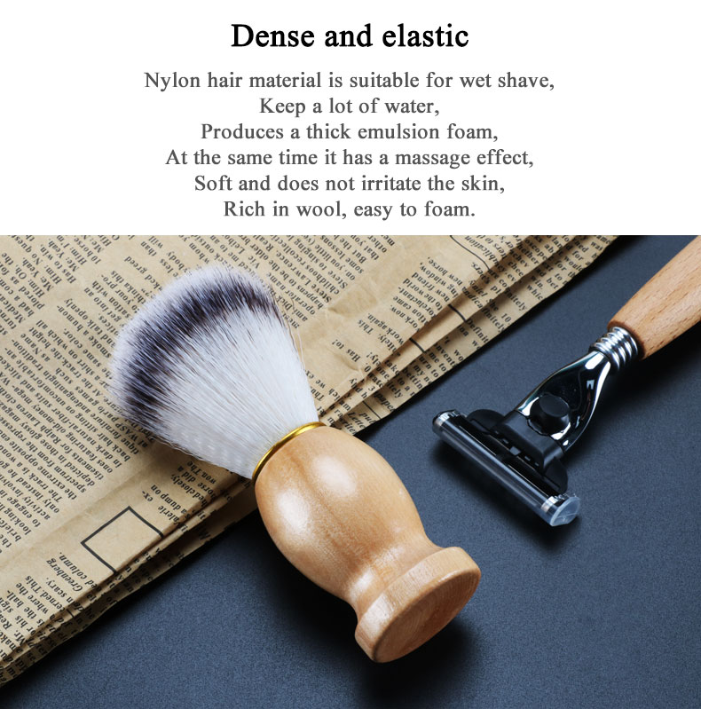 Customization Color Soft Beard Shaving Brush For Men'S Facial Hair Care