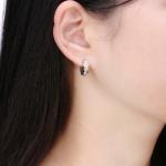 Silver Color&Gold-Color Punk Rock Stainless Steel Small Hoop Earrings for Women