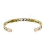 C Shape Wrist Bangle Bracelet With Charms Stainless Steel Material OEM