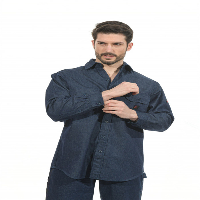 Buttons Style Flame Resistant Work Shirt Customized LOGOS / Lables
