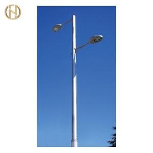 Quality Single Arm Steel Tube Customizable Electrical Street Light Pole With Hot-Dip Galvanized Coating wholesale