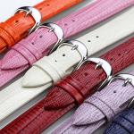 Genuine True Leather Watchband Lizard Skin Pattern Watch Band Cow Leather Straps