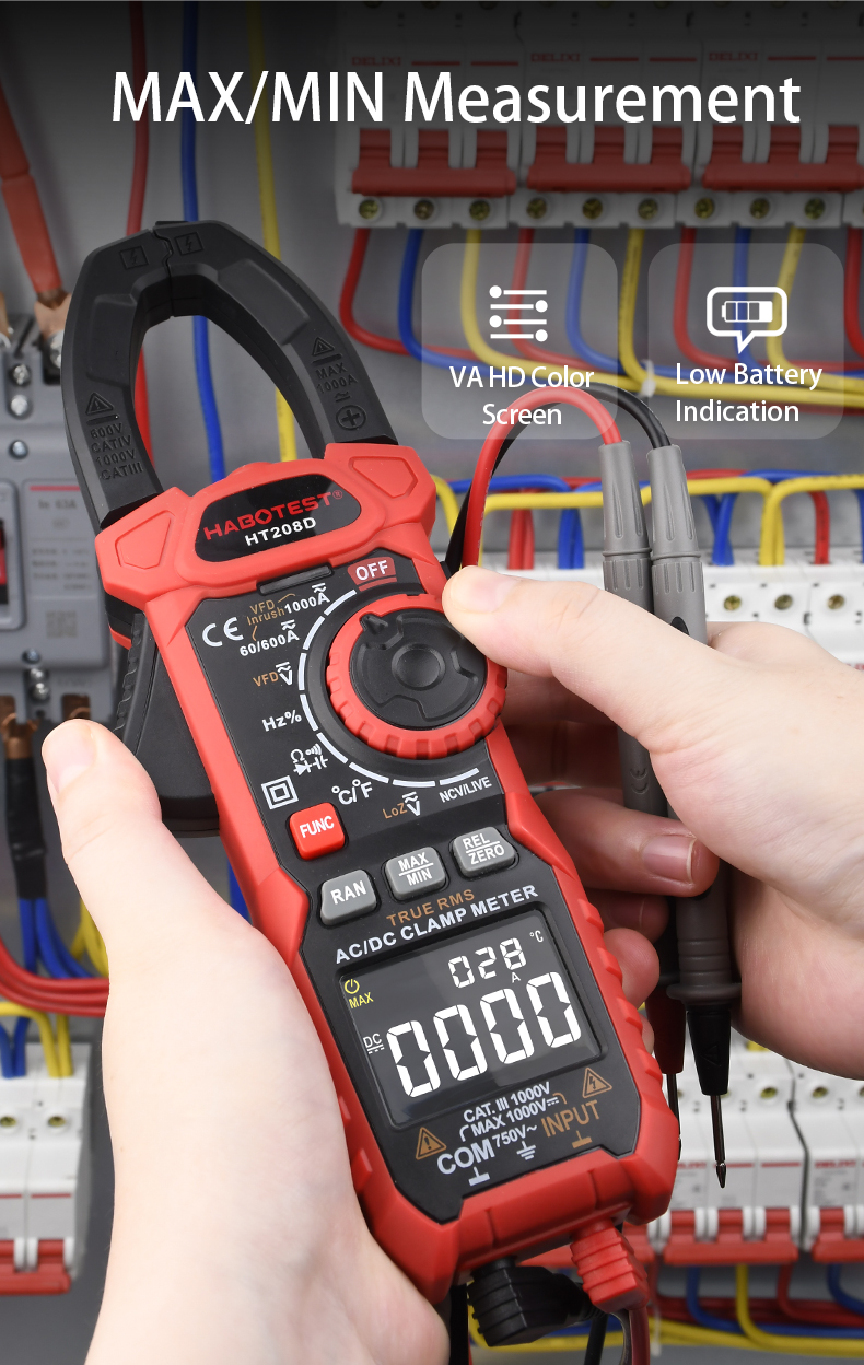 Handheld Digital Power Smart Clamp Meter 1000 Amp 1000v