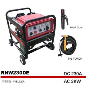 Quality CE Approved 230A PETROL Arc Gen Welder DC 1.6kw Small Tank RNW230DE wholesale