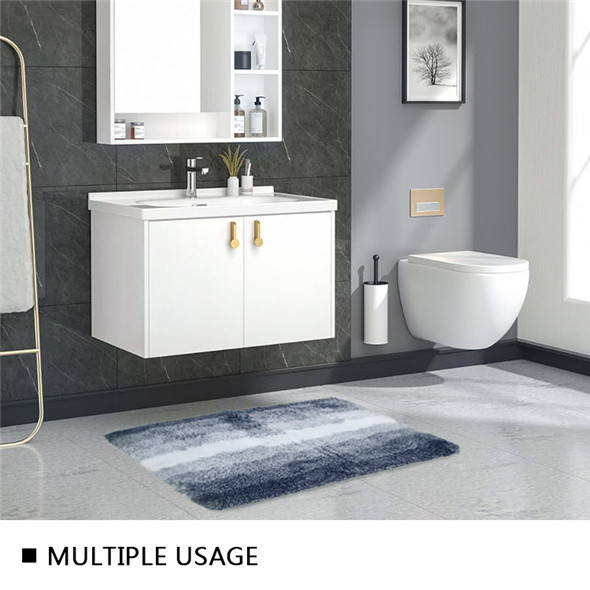 Designed Latex Template Shape Anti Slip Pearl Yarn Tufted Bath Rug