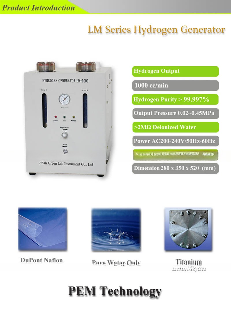 Fuel Cell Energy Hydrogen Machine 0--3L/min with 0.45Mpa Delivery Pressure in White