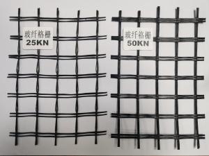 Quality Weaving Covering Fiberglass Geogrid Roadbed Strengthen Black Biaxial wholesale