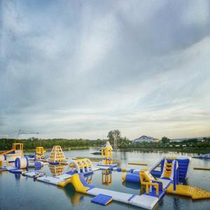 Quality BALI Giant Inflatable Floating Water Parks Manufacturer / Bouncia Aqua Park wholesale