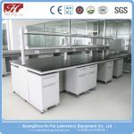 Economical Wood Lab Island Bench , Aluminum Coated Lab Workbench