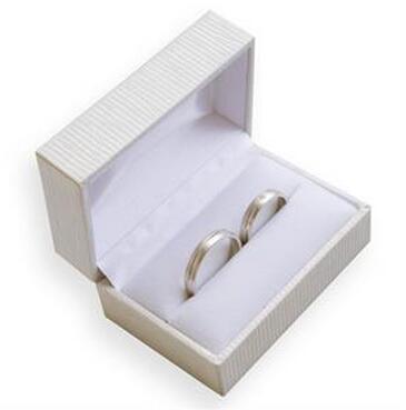 White Plastic Jewellery Storage Boxes , Two Rings Personalised Leather Jewellery