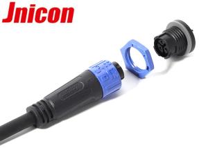 Quality M16 3 Poles Waterproof Underground Cable Connector 10A / 300V Overmolded wholesale