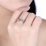 Sterling Silver 925 Adjustable Bee Cute Flower Ring
