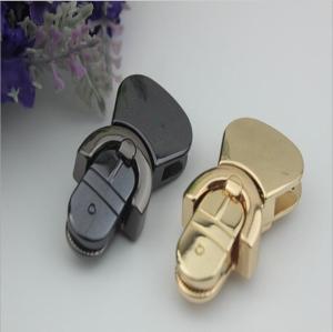 China Wholesale Zinc Alloy Gunmetal Color Purse Lock Closure Twist Turn Clutch Locks on sale