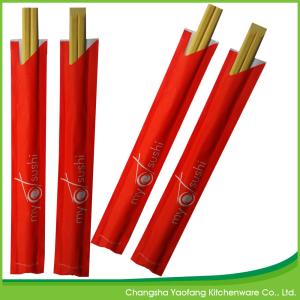 Quality Disposable 21cm Natural Tensoge Bamboo Chopsticks; Open Paper Packing wholesale