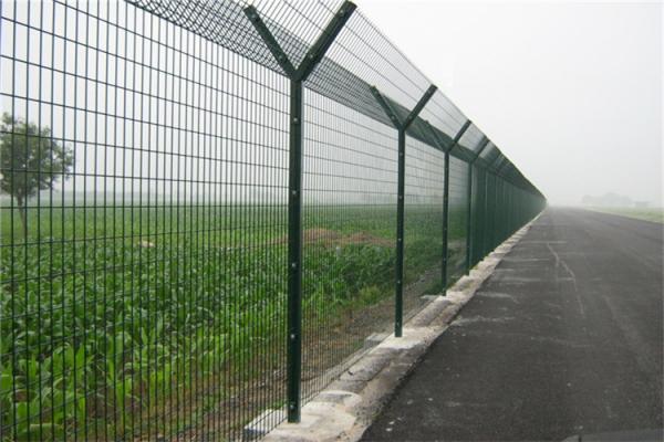 Galvanized Steel Airport Security Fencing / Security Fence For Nuclear Power