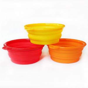 Quality Soft Customized Color Silicone Pet Supplies Fold Dinner Plates Food Box Holder wholesale