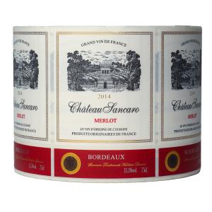 Quality Custom Glossy Rolled Wine Label Sticker Bottle Printing Self Adhesive wholesale