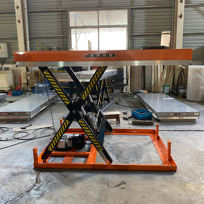 1000kg Single Electric Stationary Scissor Lift Tables Max Height 1300mm