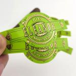 Green Luxury Cigar Band Printing Personalized Branded Stickers For Packaging