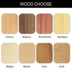 Customizable Leather Wood Keychains Engraving - Walnut Beech Wood