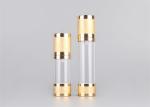Clear And Bright Gold Airless Vacuum Pump Bottle High Transparent Durable