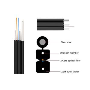 Quality Steel Messenger Core 2 Core 4 Core G657A1 FTTH Drop Cable wholesale