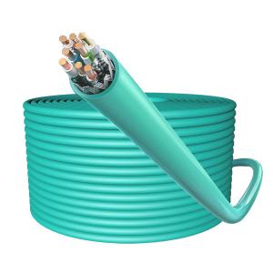 Quality Green LSZH SFTP CAT8 Cable 40Gbps Data Centers Lan Cable Pass Fluke Test 1000ft wholesale