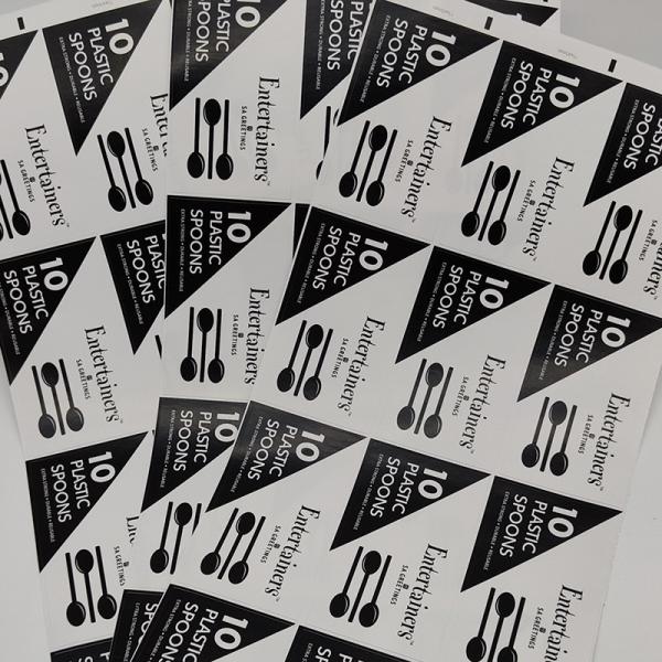 Weatherproof Printable Household Labels CMYK BOPP Removable Adhesive Labels