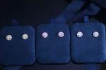 Women Stamped Diamond 925 Sterling Earrings Stud Zirconia Jewellery
