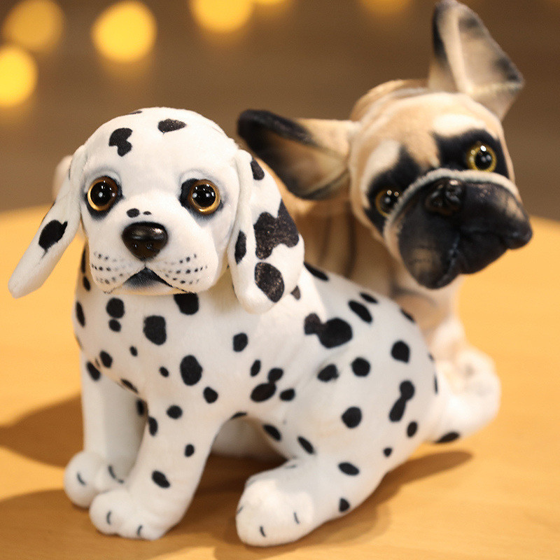 PP Cotton Filled Short Plush Simulation Dog Toy 20cm
