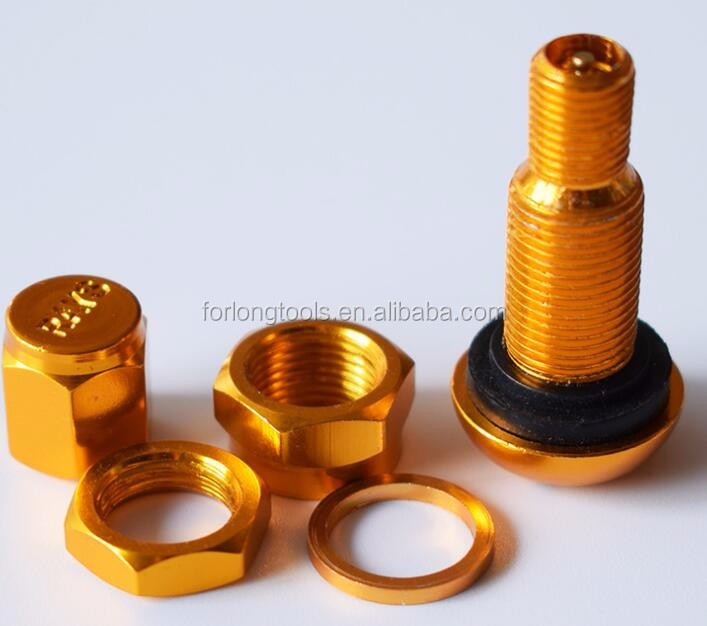 Universal Fitment ALUMINUM Car Tubeless Wheel Tire Valve Stem with Dust Caps and Caps from RAYS