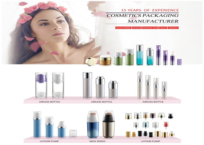ECO Friendly Plastic Lotion Bottles Set Packing Jars Custom Color UV Coating