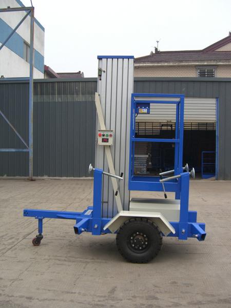 6 Meters Platform Height 130kg Loading Capacity Towing Single Mast Aerial Work